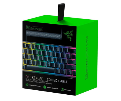 Keycaps do klawiatury Razer PBT Keycap + Coiled Cable Black